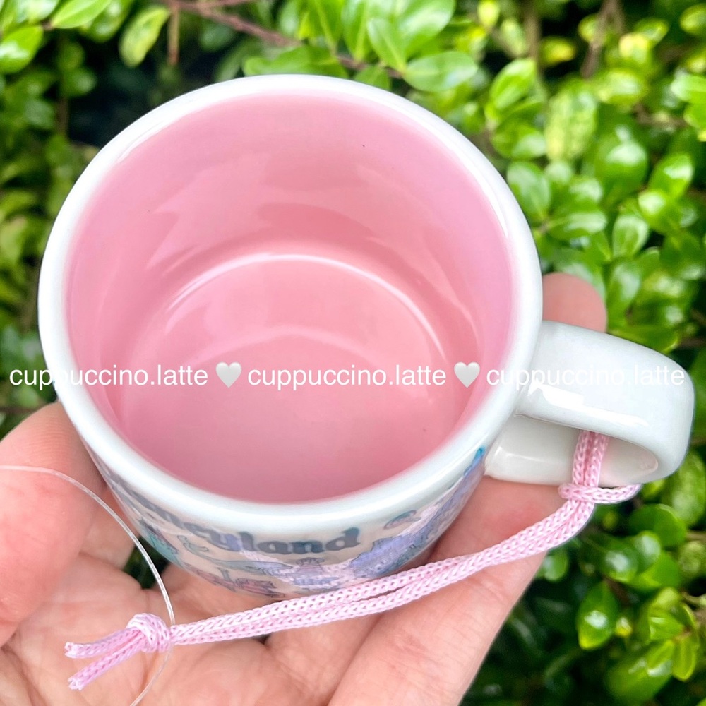 🏰NWT🩷Starbucks Disneyland Pink Blue Pin Drop Been There Series Ceramic Mini Mug - Picture 6 of 8
